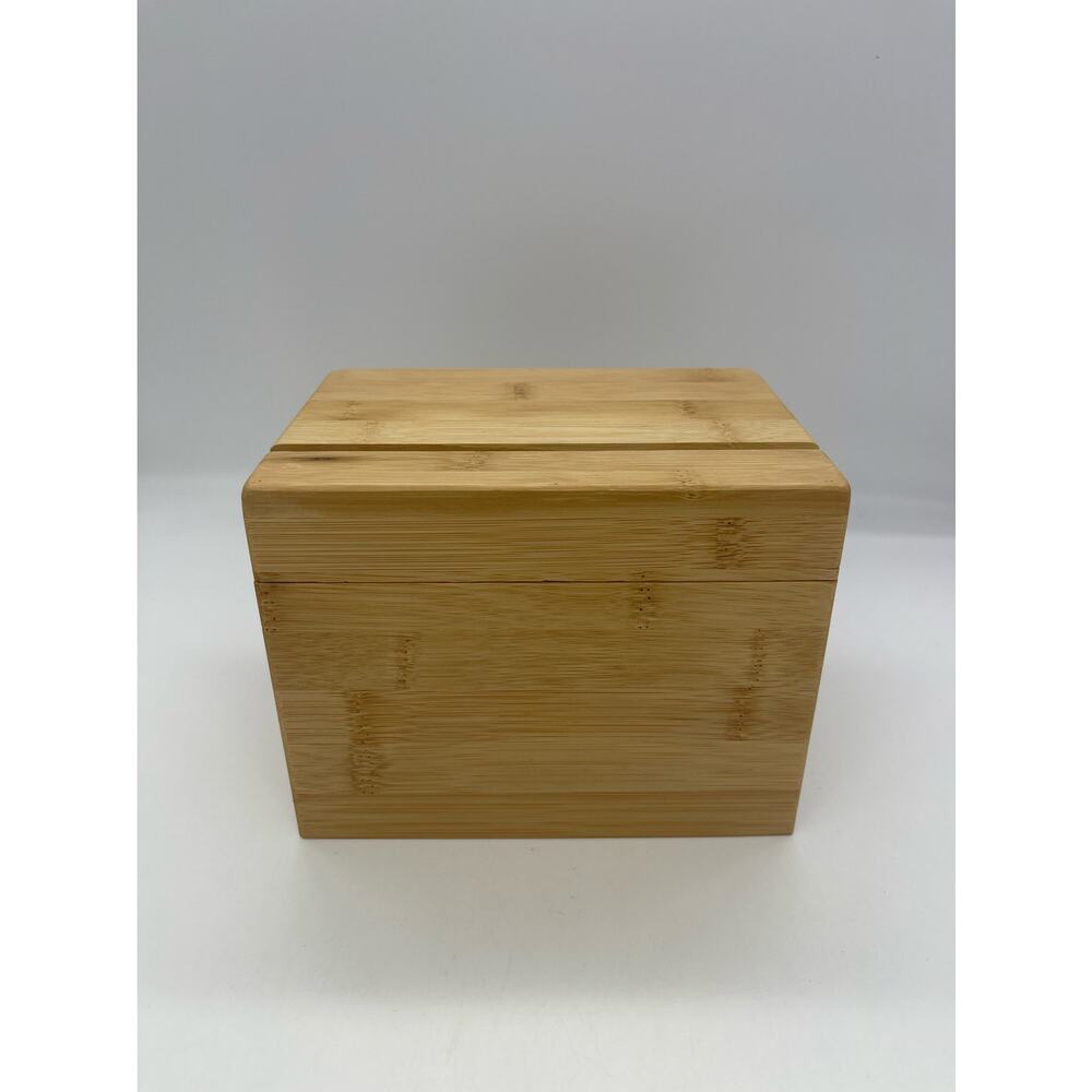 Oceanstar Bamboo Recipe Box with Recipe Cards